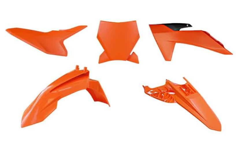 Racetech Rtech Komplet Plastików Ktm Sx 50 '24-'25 Kolor Pomarańczowy Czarn