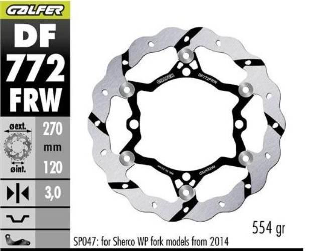 Galfer Tarcza Hamulcowa Przód Sherco Se/Sef 250/300/450/500 '09- Tylko Z Za