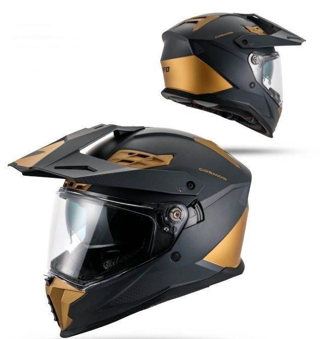 Ufo 2026/01 Kask Cosmos Offroad Dual Tourer Crossover Z Szybą, Daszkiem I B