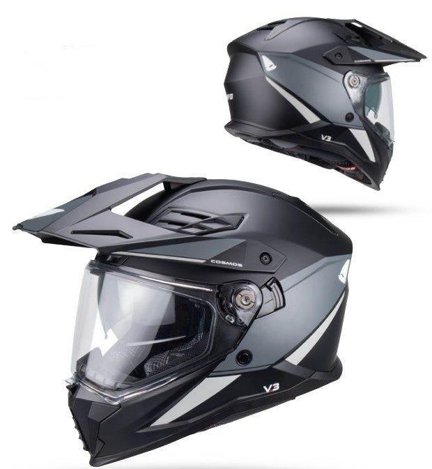 Ufo 2026/01 Kask Cosmos Offroad Dual Tourer Crossover Z Szybą, Daszkiem I B