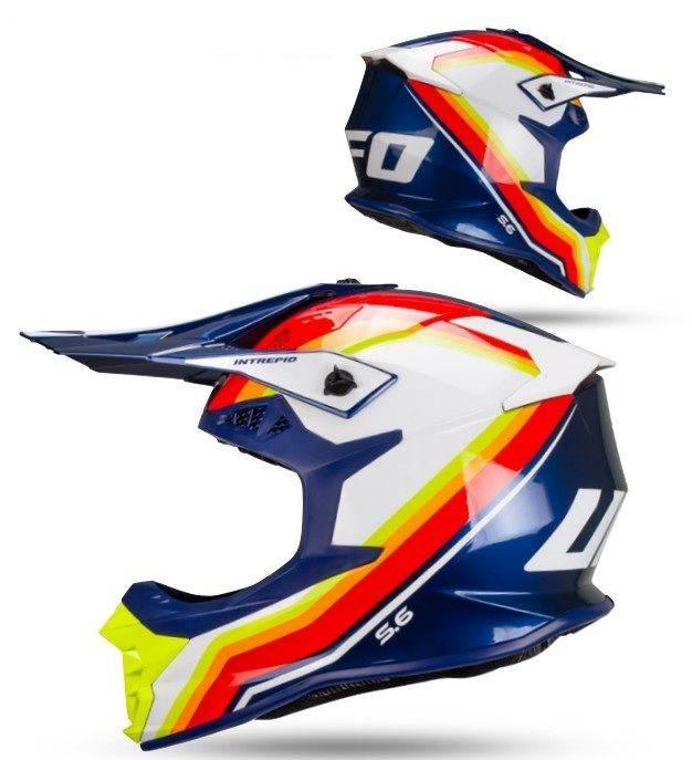 Ufo 2026/01 Kask Intrepid Cross Kolor Żółty/Niebieski Fluo Rozmiar Xl Ece 2