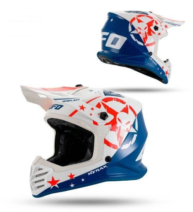 Ufo 2026/01 Kask Korey Cross Dziecięcy Junior Kid Kolor Niebieski/Biały Roz