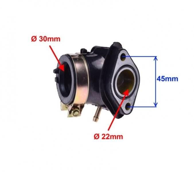 Króciec gaźnika gy6 4t 125cc | STD30515 - zdjęcie 4