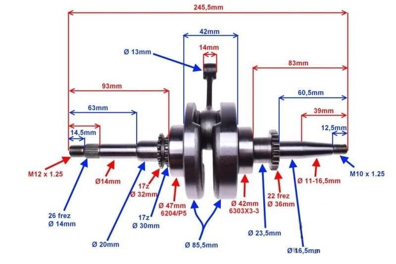 Wał korbowy 4t koło pompy oleju 22z gy6 | STD00012 - zdjęcie 2