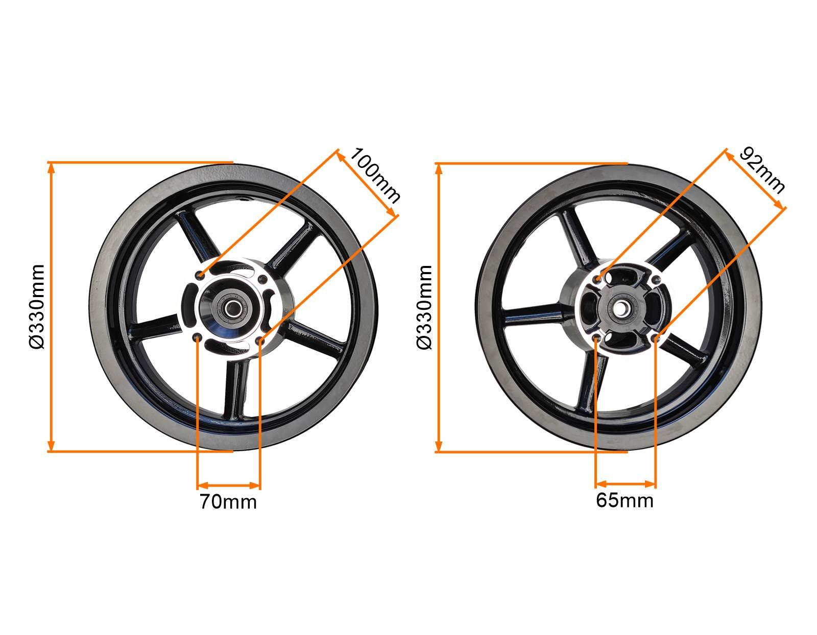 Felga przód i tył 12" pitbike 120/80-12 100/90-12 mrf kayo 110/120/140 - zdjęcie 5