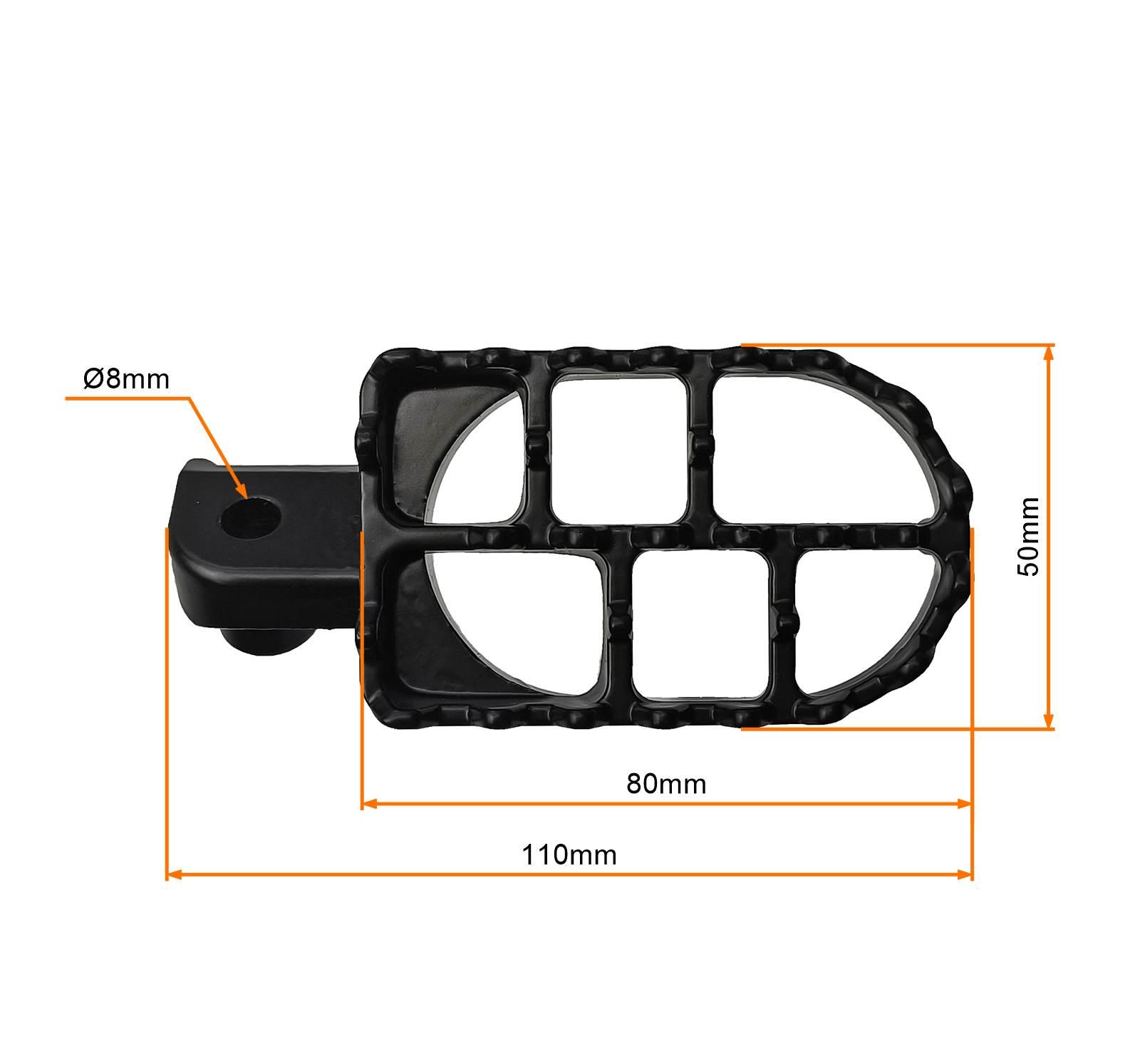 Podnóżki pitbike cross mrf kayo honda crf50 czarne kpl. - zdjęcie 3