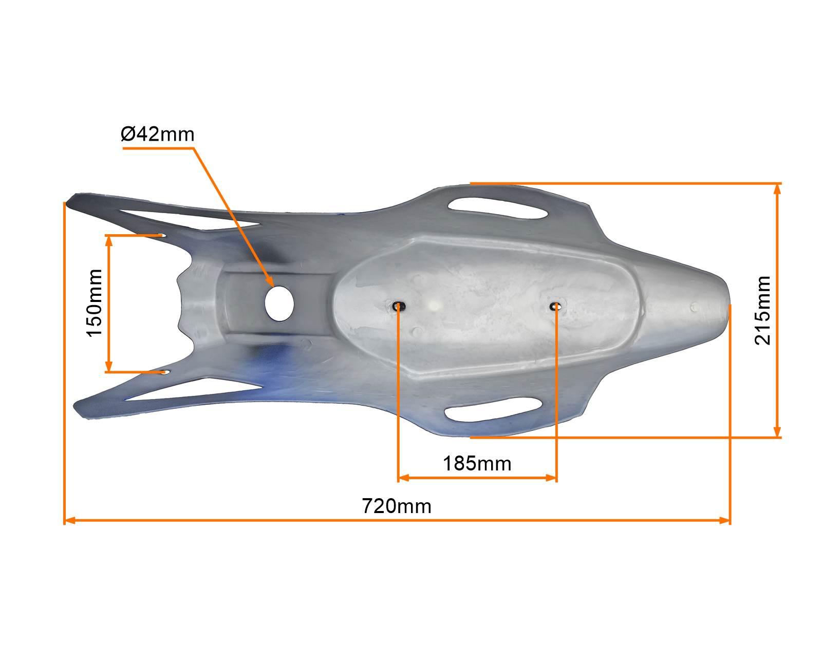 Plastiki owiewki kpl siedzenie pocket bike mini cross dirt bike niebieskie płomienie - zdjęcie 3
