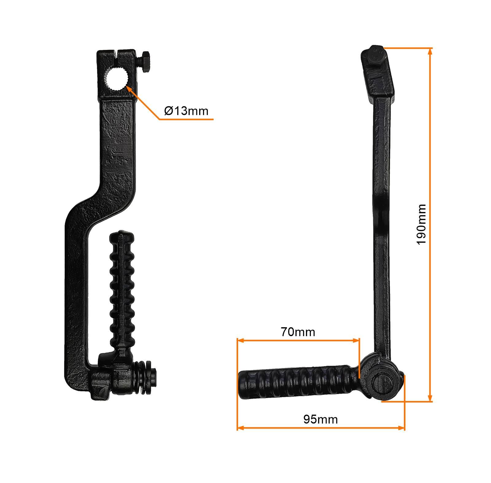 Rozruch nożny dźwignia rozrusznika kopka 4t czarna długa - zdjęcie 4