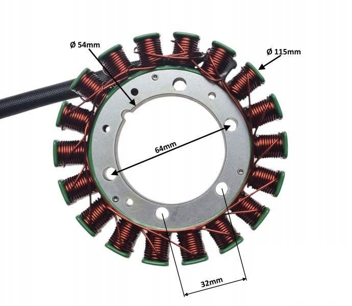 Stator 18 Cewek Do Cf Moto 500Cc | AI22768 - zdjęcie 2