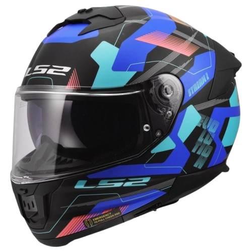 Kask Ls2 Ff808 Stream Ii Mika Black Blue Xxl