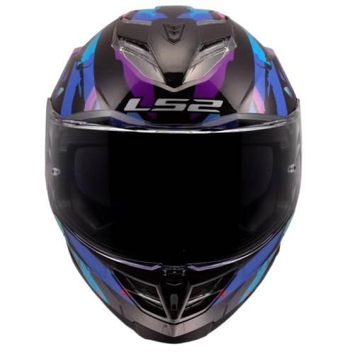 Kask Ls2 Ff818 Storm Iii Kaos Black PurBlue L - zdjęcie 2