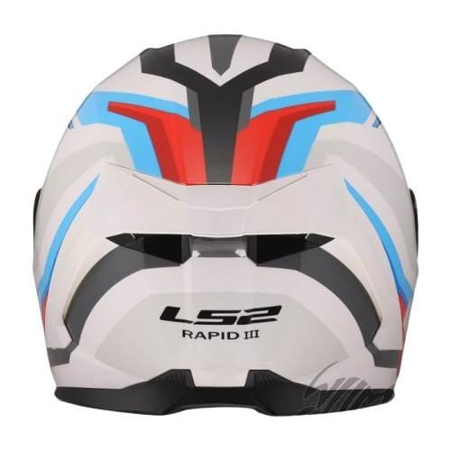 Kask Ls2 Ff820 Rapid Iii Hyper White Blue Red L - zdjęcie 2