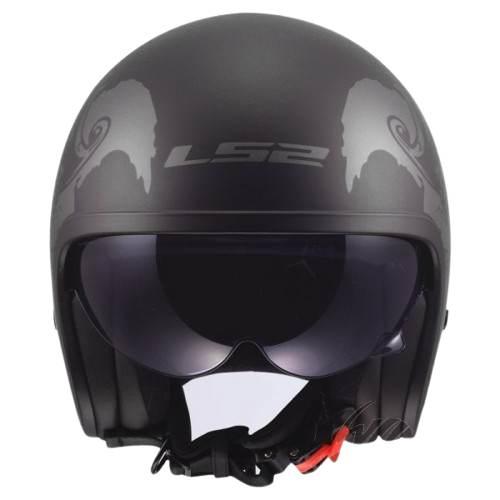 Kask Ls2 Of599 Spitfire Ii Willy Black Grey L - zdjęcie 2
