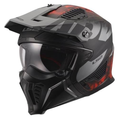 Kask Ls2 Of606 Drifter Gas Grey Red L | AK3660625315