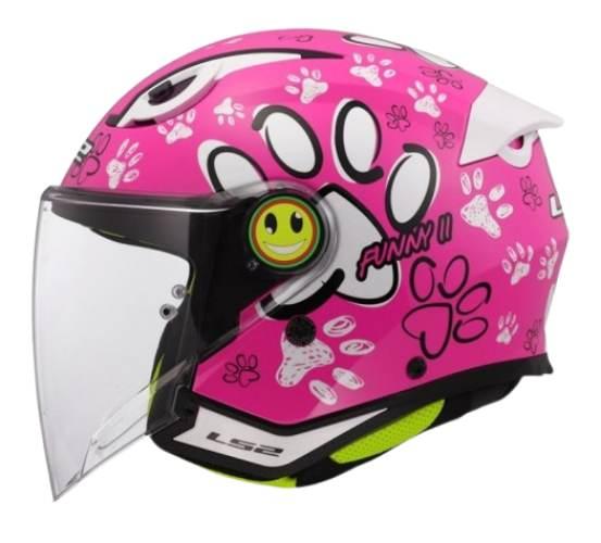 Kask Ls2 Of622 Funny Ii Paws Pink M | AK3662222464 - zdjęcie 2