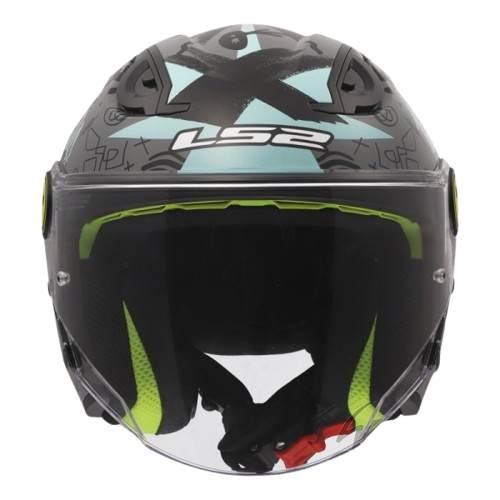 Kask Ls2 Of622 Funny Ii Scribble Grey Blue L - zdjęcie 2