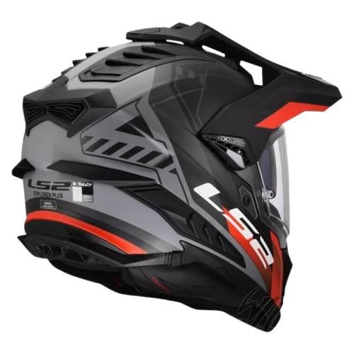 Kask Ls2 Mx701 Explorer Hexa Black Red Grey Xxl - zdjęcie 2