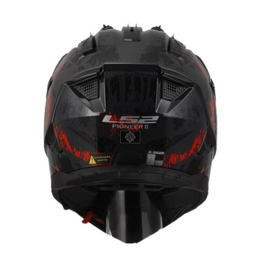 Kask Ls2 Mx702 Pioneer Ii Crazy Black Red L - zdjęcie 2