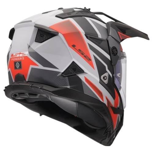 Kask Ls2 Mx702 Pioneer Ii Block Grey Red Xl - zdjęcie 2