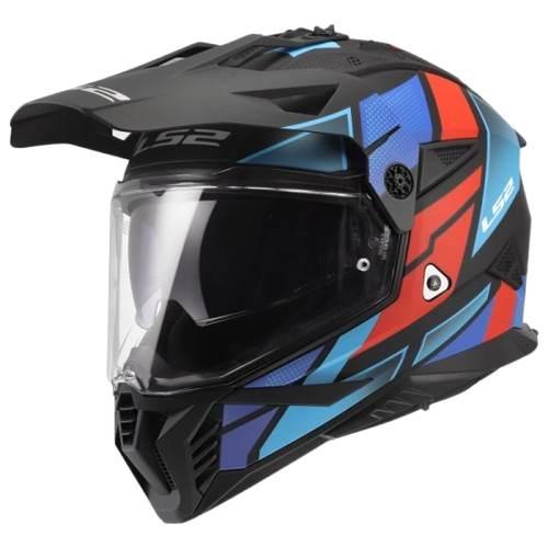 Kask Ls2 Mx702 Pioneer Ii Block Black Red Blue Xl