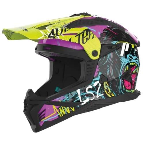 Kask Ls2 Mx708 Fast Ii Gorilla Bl/Lin H-V Yel Xxl