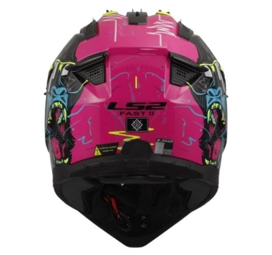 Kask Ls2 Mx708 Fast Ii Gorilla Bl/Lin H-V Yel Xxl - zdjęcie 2