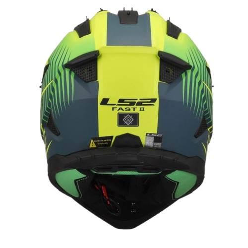 Kask Ls2 Mx708 Fast Ii Duck Matt H-V Green Yel 3Xl - zdjęcie 2