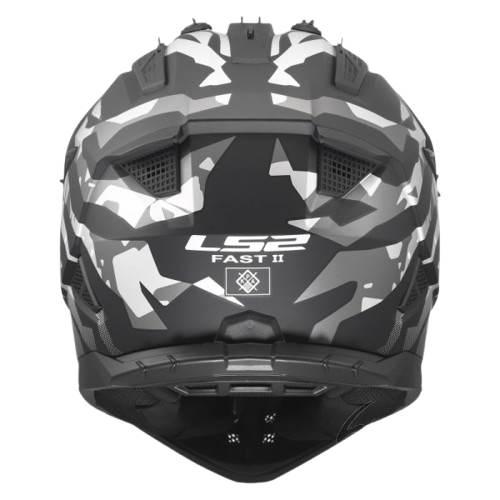 Kask Ls2 Mx708 Fast Ii Grotesk Black Grey Xs - zdjęcie 2