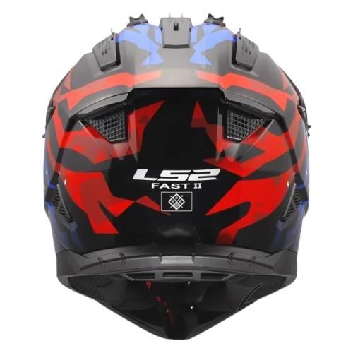 Kask Ls2 Mx708 Fast Ii Grotesk White Blue Red Xs - zdjęcie 2
