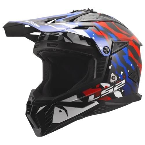 Kask Ls2 Mx708 Fast Ii Grotesk White Blue Red Xl