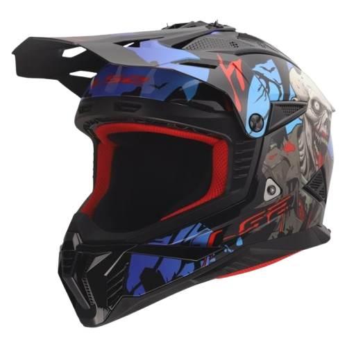 KASK LS2 MX708 FAST II ZOMBIE II BL. RED BLUE XS