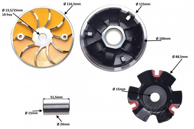 Wariator 4T 125 150 Cc Tuning Duży Zestaw - zdjęcie 2