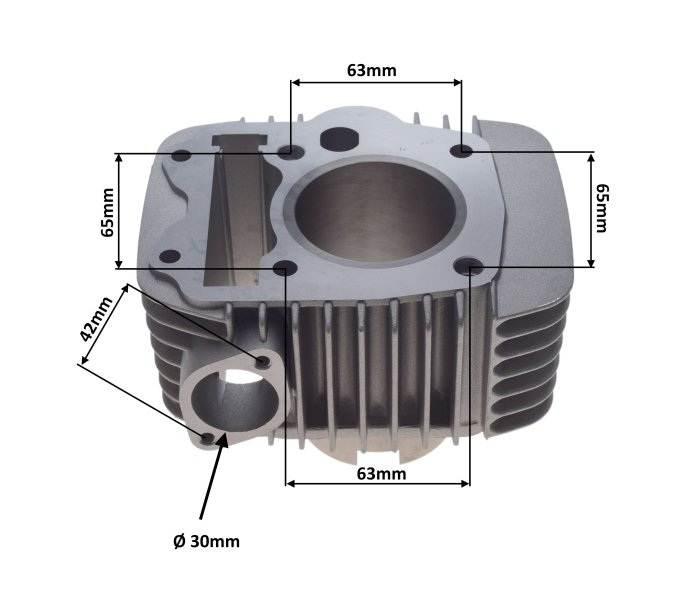 Cylinder Głowica 57,00Mm Do Honda Monky Grom 150 - zdjęcie 2