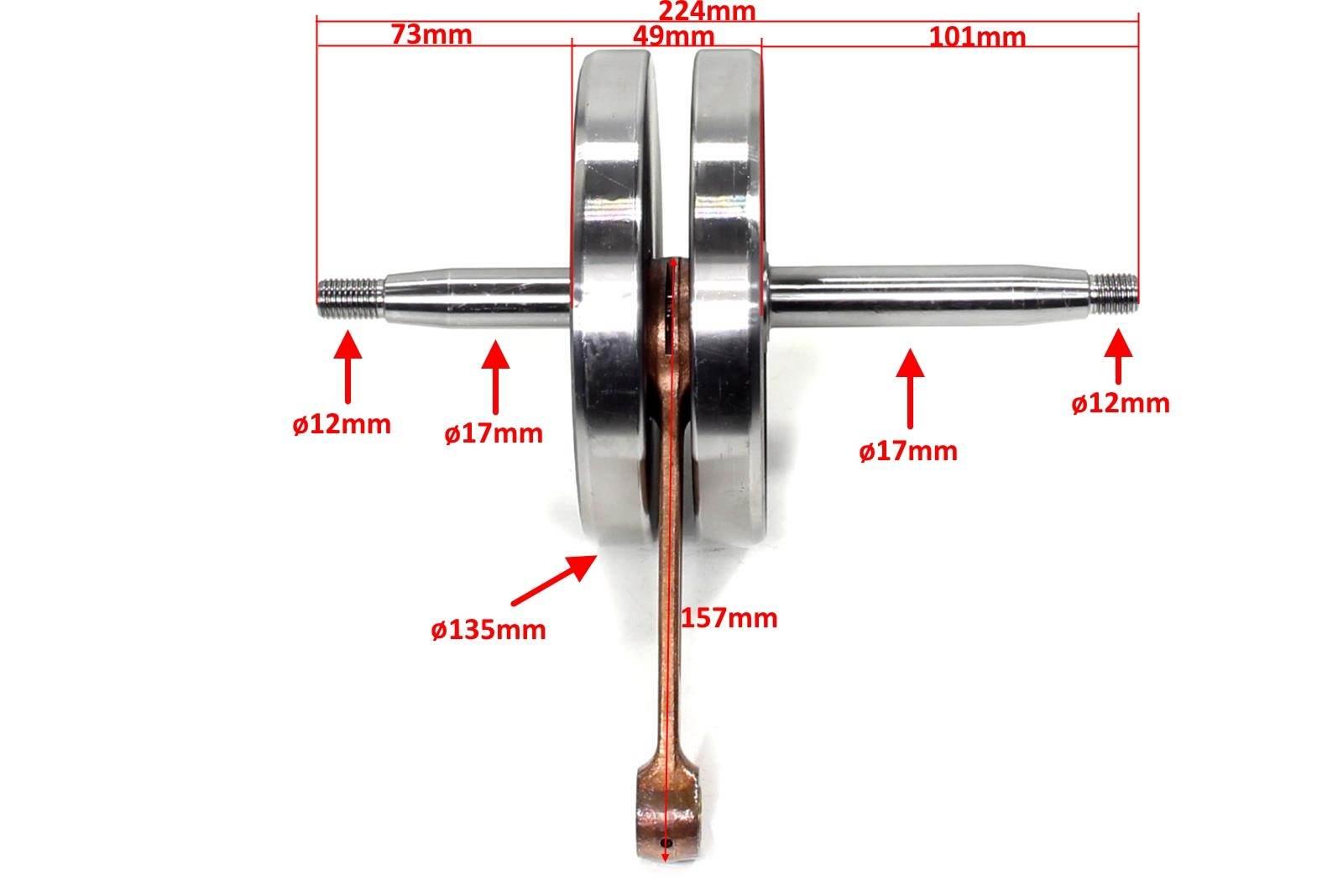 Wał korbowy wsk 125 z blachami sc | ROY26537 - zdjęcie 3