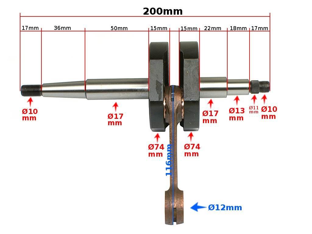 Wał korbowy romet 3 biegowy rob | ROY03425