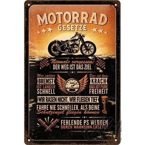 Tablica Plakat 20X30 Motorrad Gesetze 22447