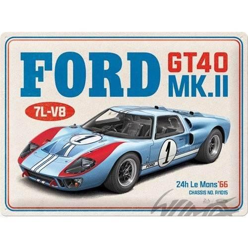 Plakat 30X40 Ford Gt40 24H Le Mans 1966 23384