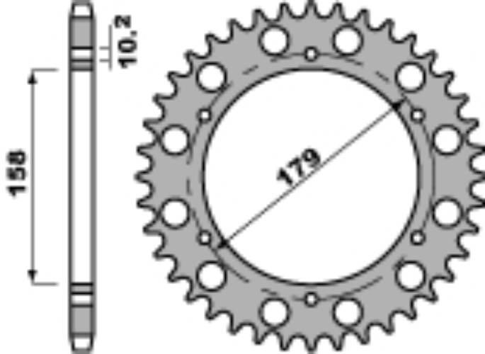 Pbr Zębatka Tylna 4427 45 C45 Aprilia Etv 1000 01-08 Caponord Łańc. 525 Jtr
