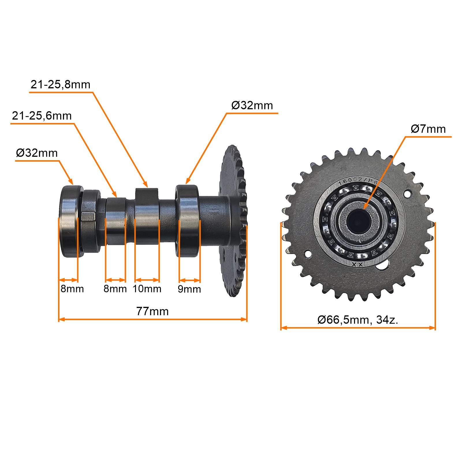 Wałek Rozrządu 4t Gy6 125ccm Motogeneric - zdjęcie 4