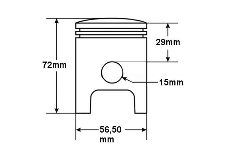 Tłok Mz Etz 150 56,50Mm 1 Szlif Std - zdjęcie 2