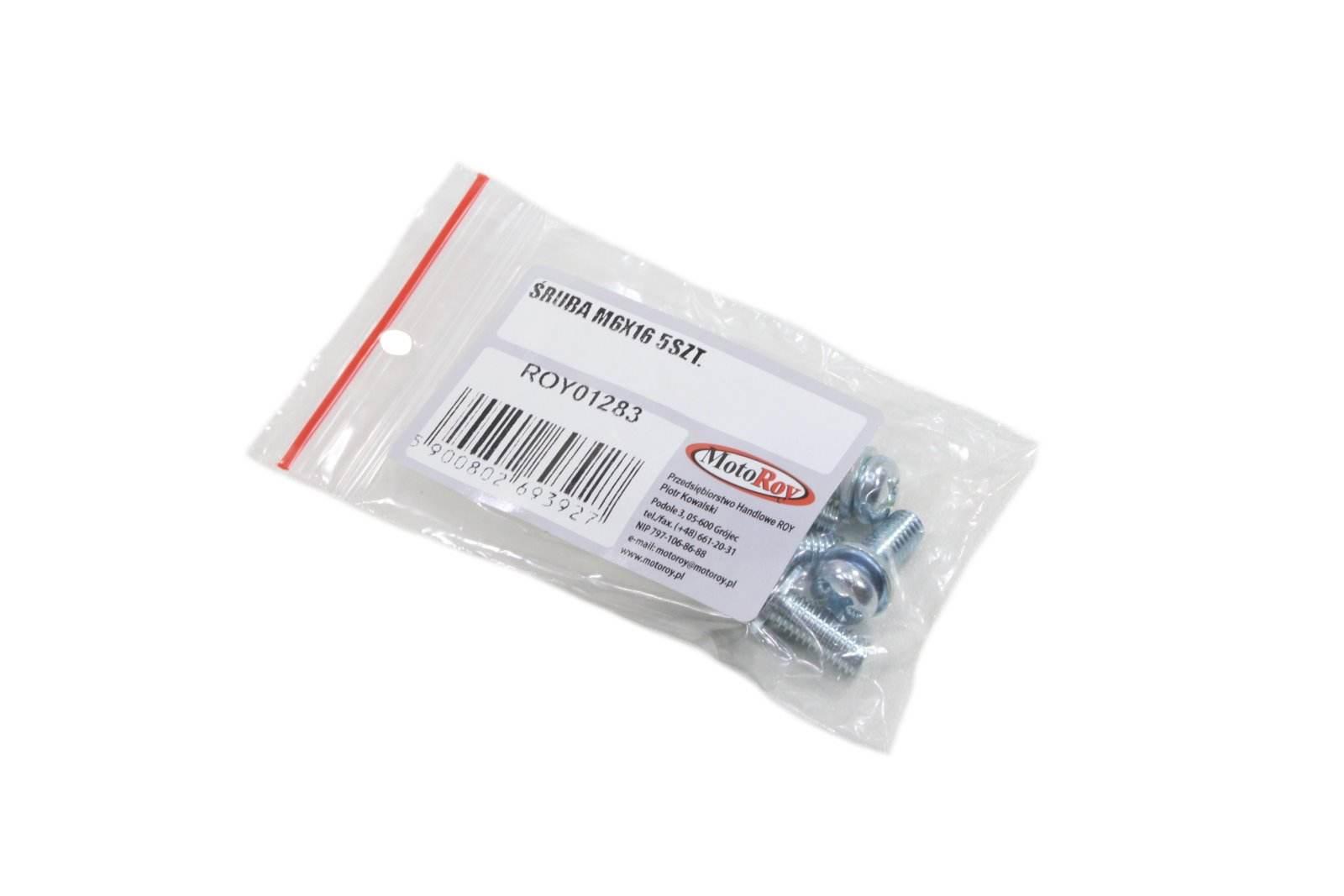 Śruba M6X16Mm Krzyżak Z Podkładką Ocynk 5Szt. - zdjęcie 2