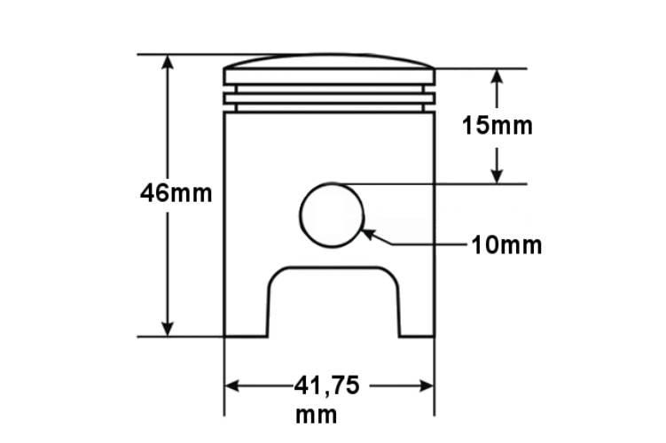 Tłok Suzuki Ad50 41,75 Std 3-Szlif - zdjęcie 2