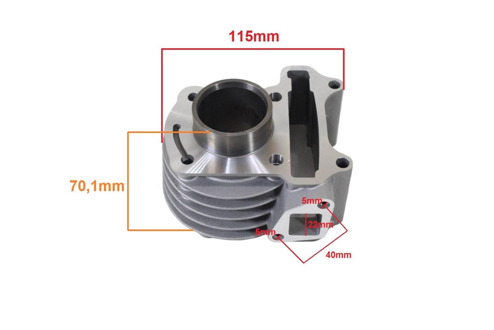 Cylinder Kymco Agility/City/Super 8/Filly 50 39Mm 4T Pin 13Mm Taiwan - zdjęcie 2