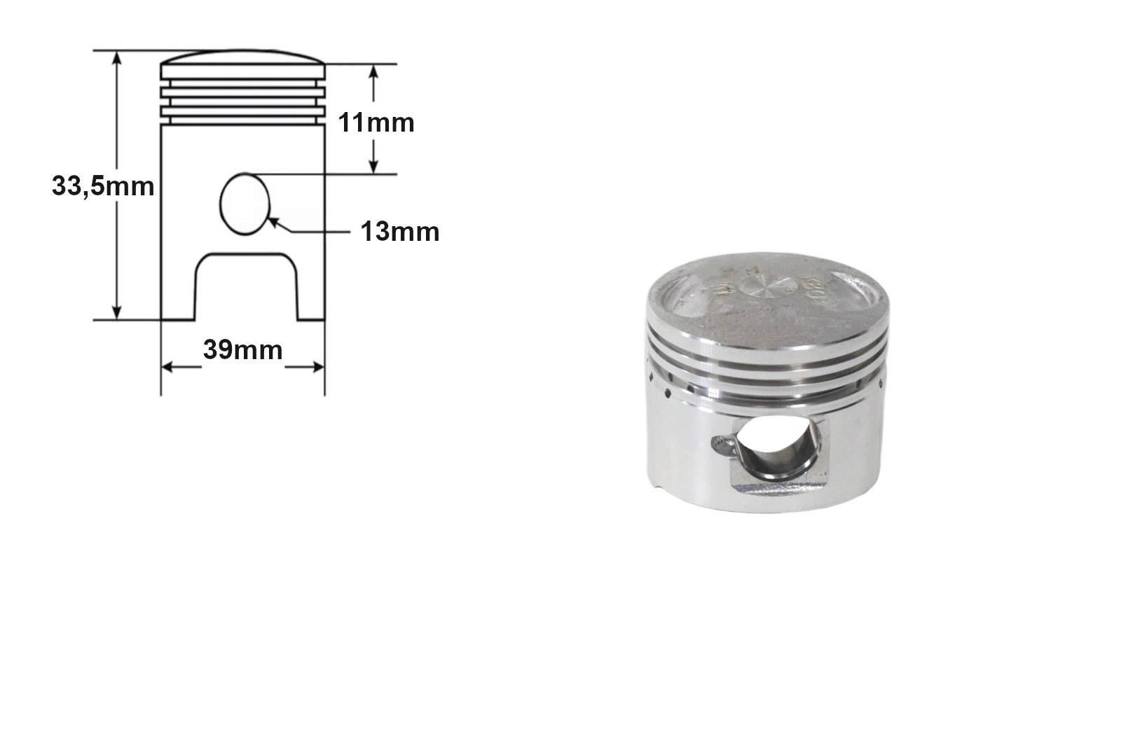 Cylinder Kymco Agility/City/Super 8/Filly 50 39Mm 4T Pin 13Mm Taiwan - zdjęcie 4