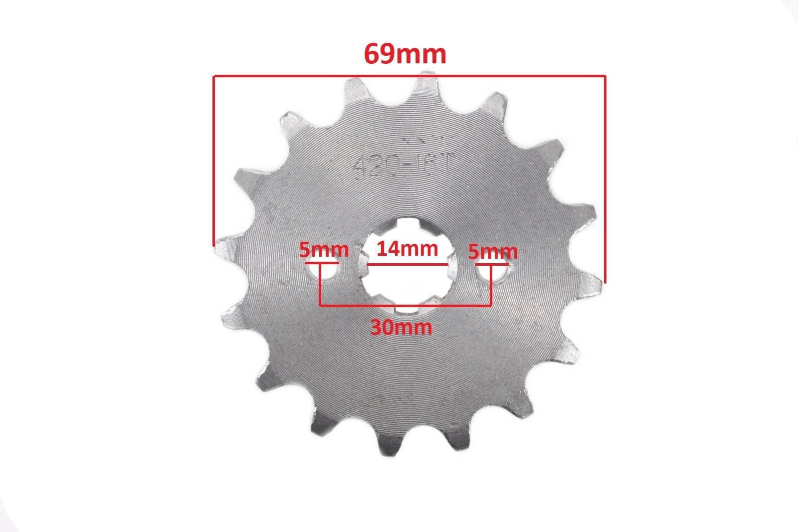 Zębatka Przód 420-16Z 14X17Mm Atv Cross 110/125 Bri - zdjęcie 2