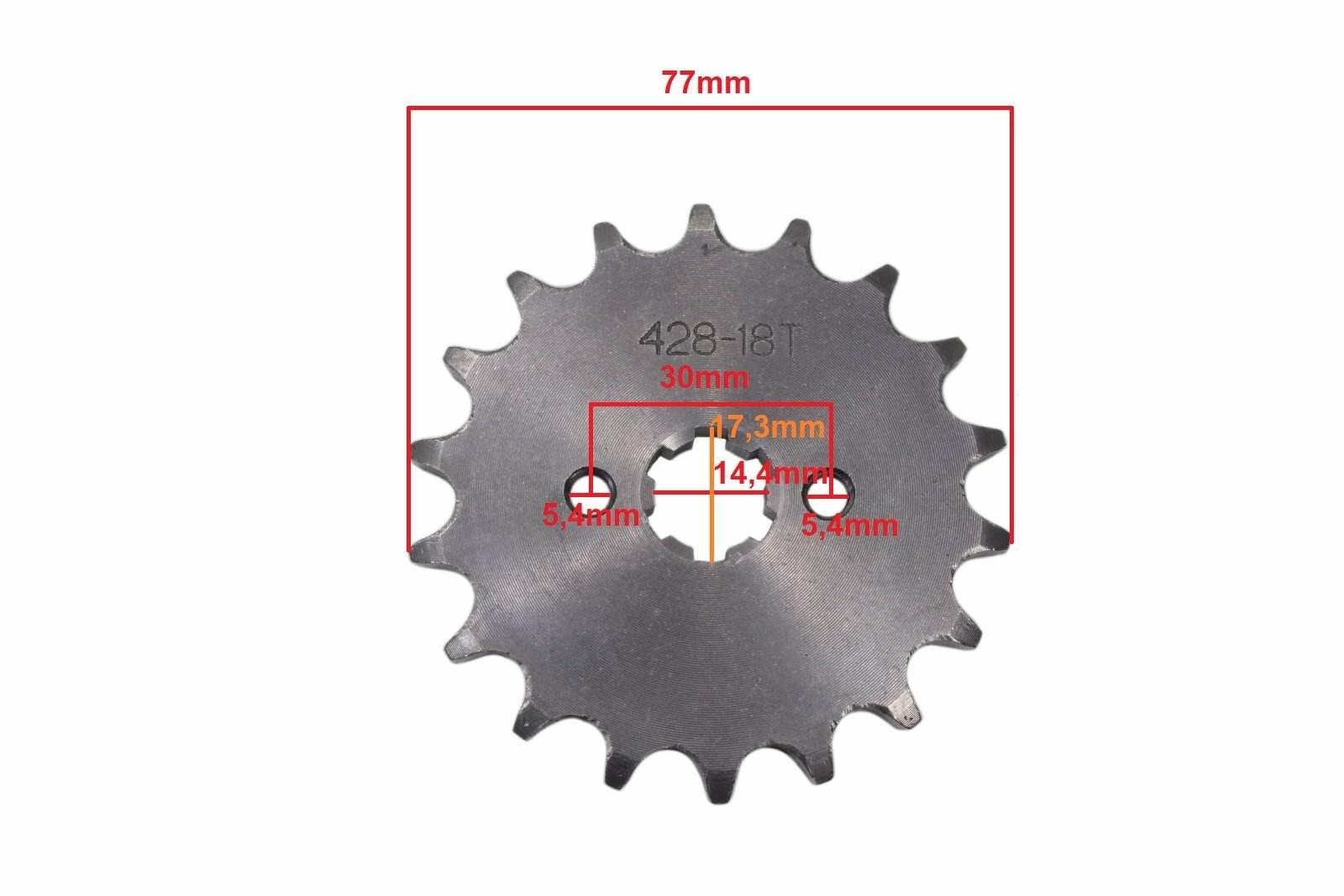 Zębatka Przód 428-18Z 14X17Mm Atv Cross 110/125 Bri - zdjęcie 2