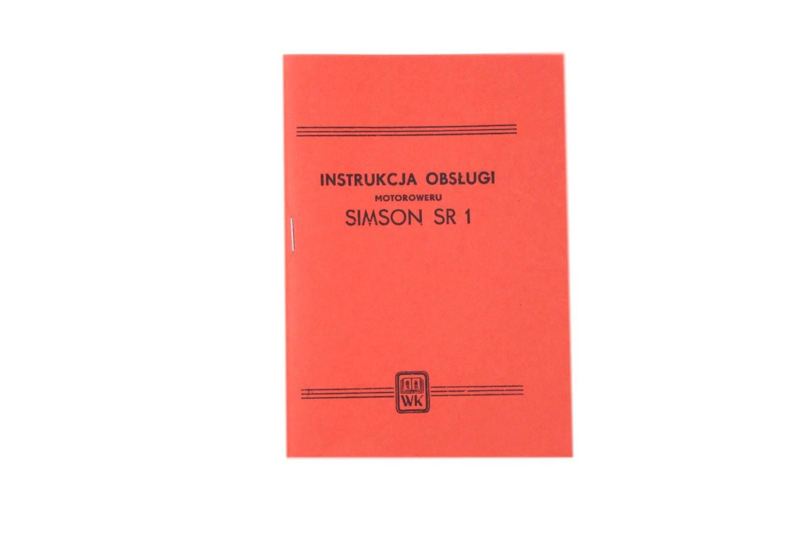 Katalog Instrukcja Obsługi Simson Sr1