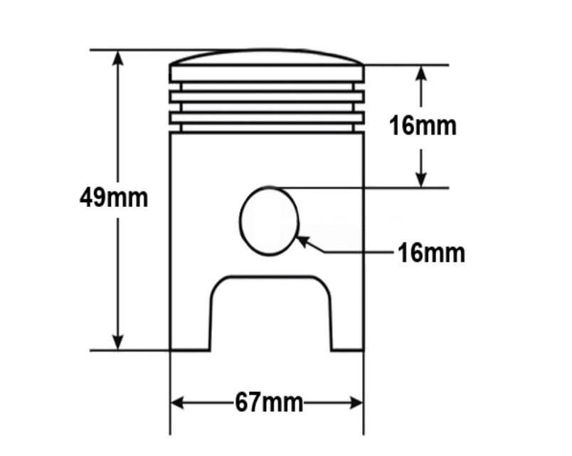 Cylinder Atv 250 Cg 67Mm Pin 16Mm Ac Hb - zdjęcie 7