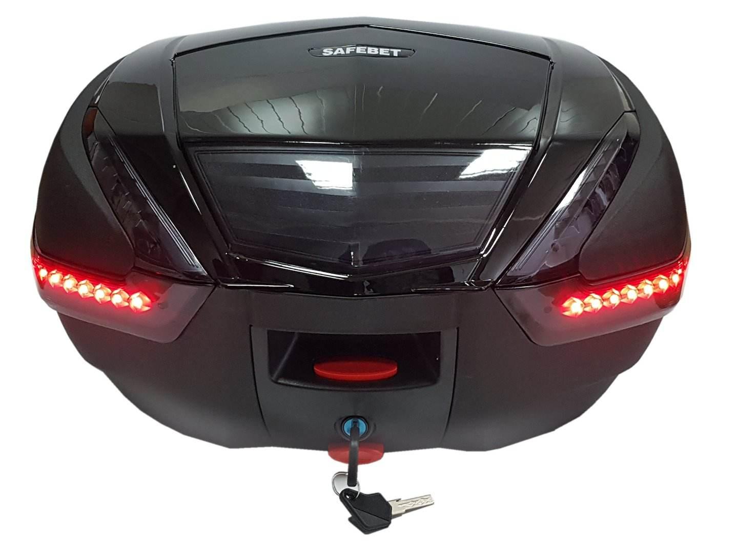 Kufer Centralny Hf E68 Black 48L Światło Stop Led - zdjęcie 2