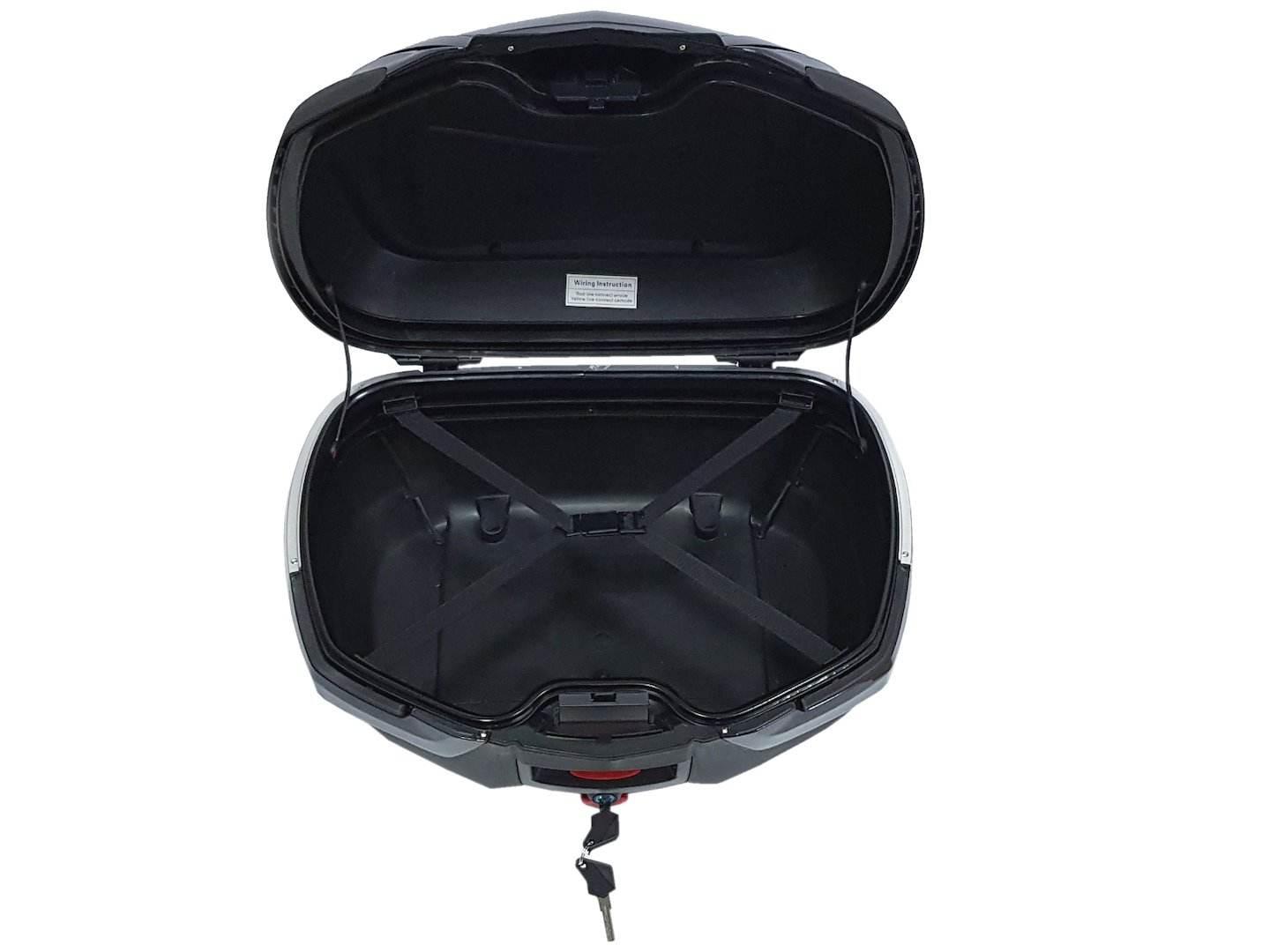Kufer Centralny Hf E68 Black 48L Światło Stop Led - zdjęcie 6